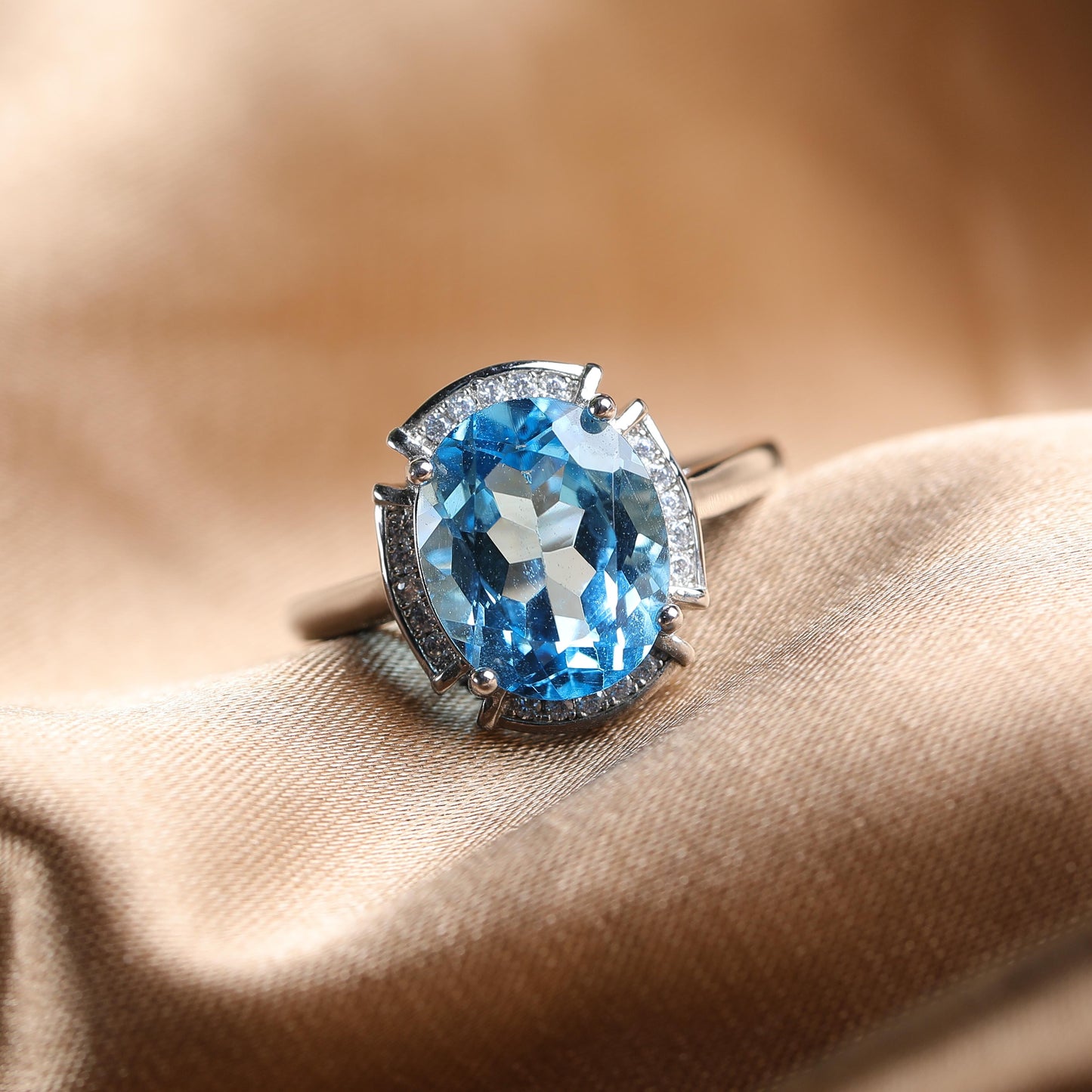 IFULL【琼琚】蓝梦守护·托帕石钻戒