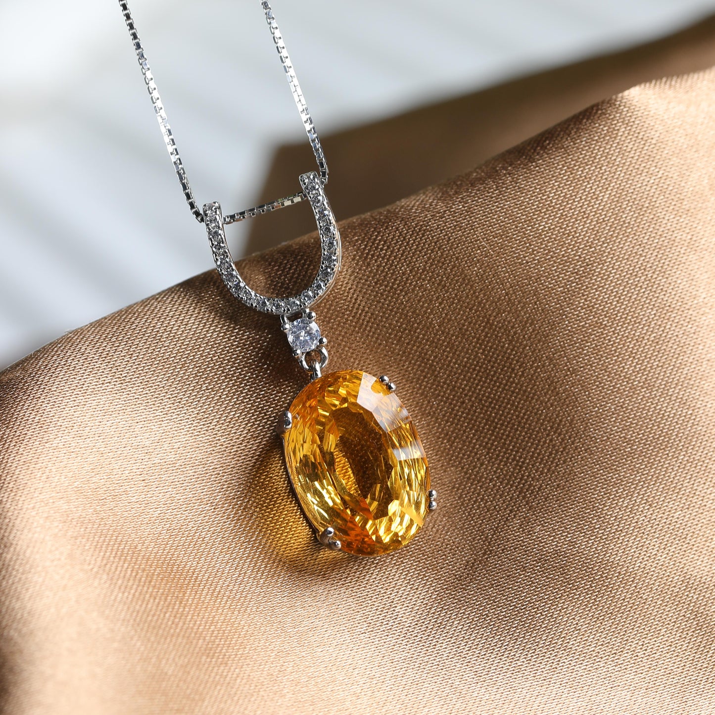 IFULL【琼琚】绮梦金晶·芬达黄水晶吊坠