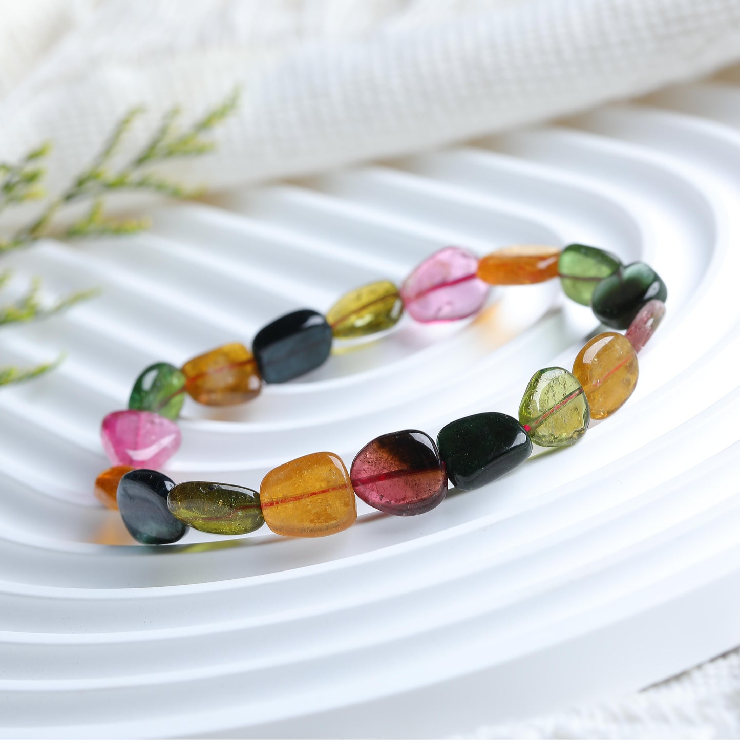 IFULL·棱角生光・老坑碧玺原矿手串