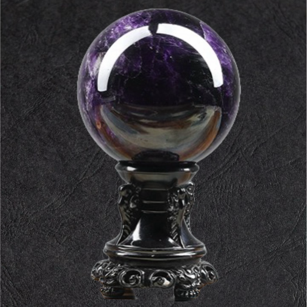 天然紫水晶球摆件办公桌书桌玄关吉祥礼品紫气东来【直径约12cm】