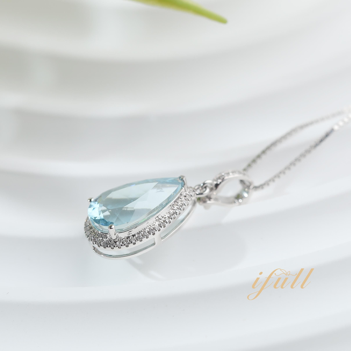 IFULL【琼琚】极地融冰·水滴蓝宝石冰川链