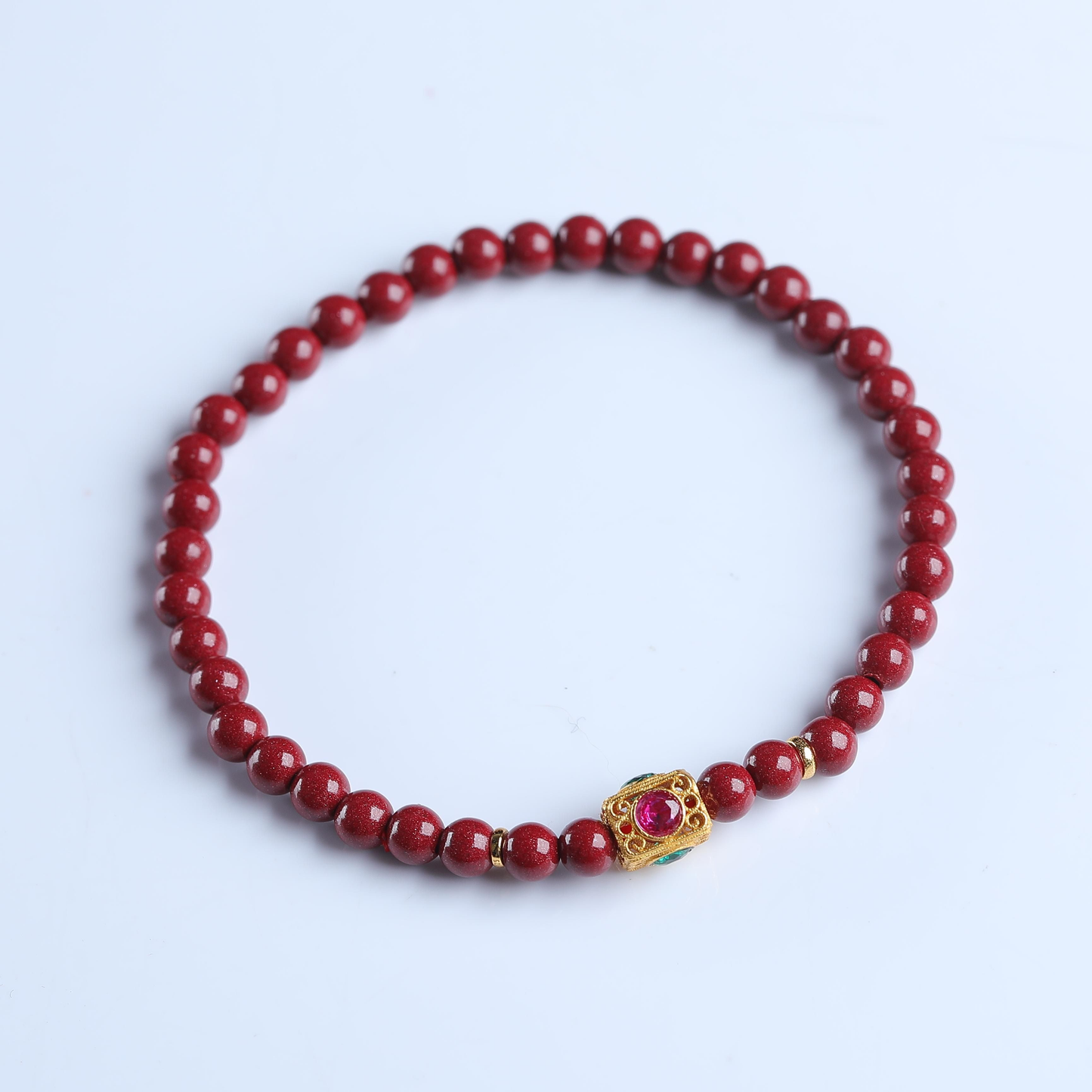 IFULL·朱韵碧彩·新中式高含量紫金砂手串 新年本命年礼物