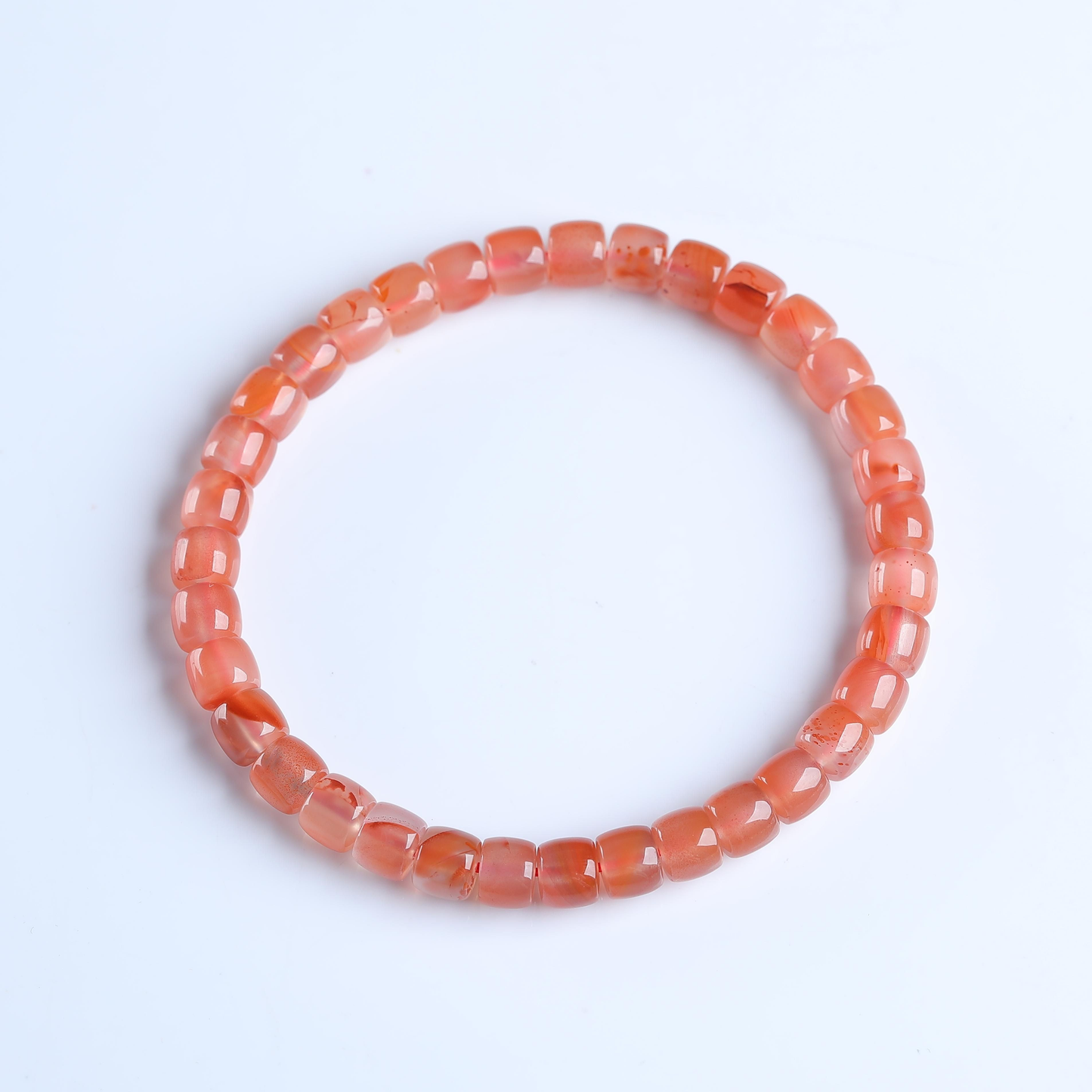 IFULL·赤玉生烟·南红飘花直切珠手串