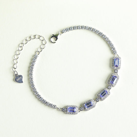 IFULL【琼琚】蓝晶映钻· 坦桑石S925 银手链