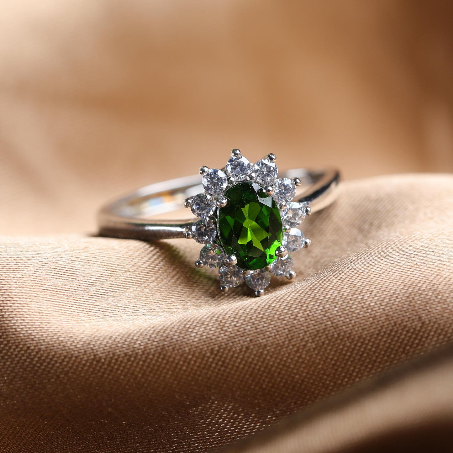 IFULL【琼琚】绿焰星芒·透辉石戒指