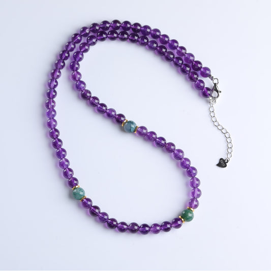 IFULL·灵汐共生·紫渊漫草·紫水晶项链