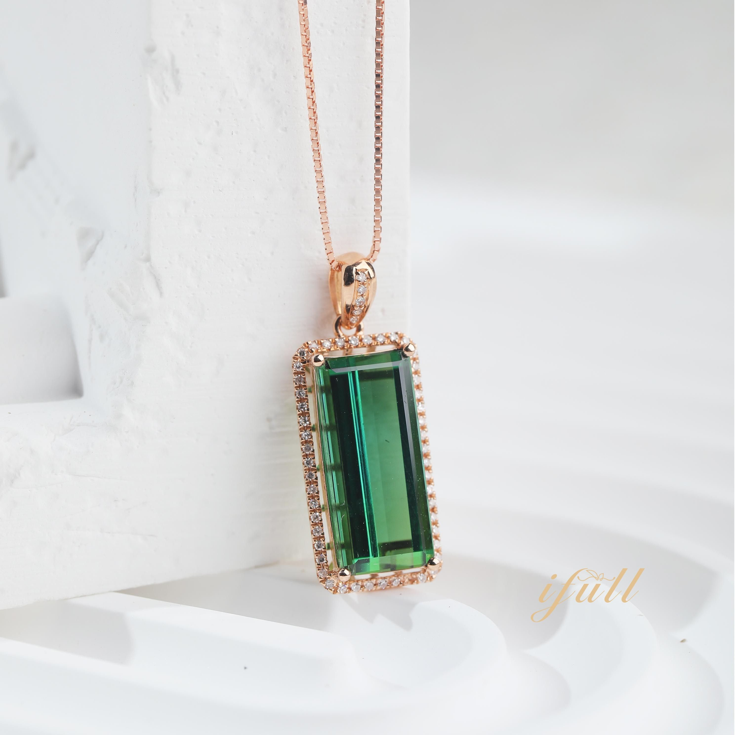 IFULL【琼琚】森灵之息·碧玺吊坠