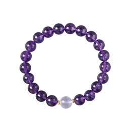 IFULL紫水晶月光石手串小众简约饰品女