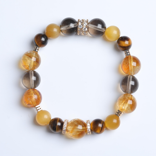 IFULL·金风玉露·茶晶虎眼石设计款手串